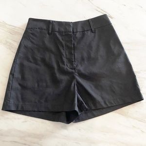 Aritzia Wilfred high waisted black dress shorts